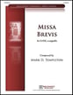 Missa Brevis SATB Choral Score cover